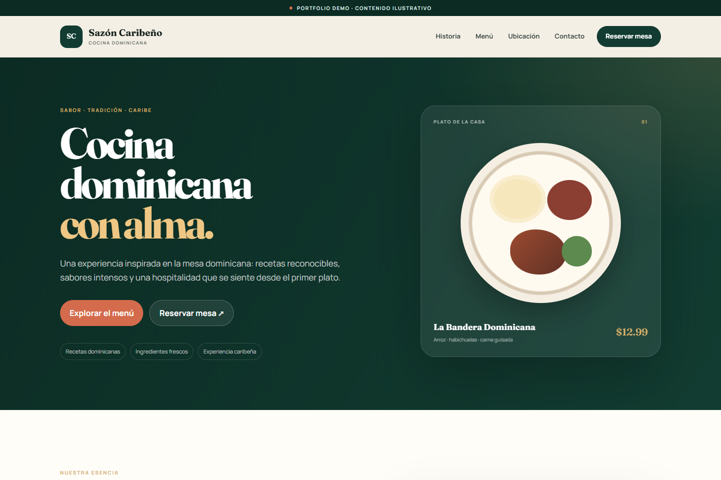 Sazón Caribeño — web